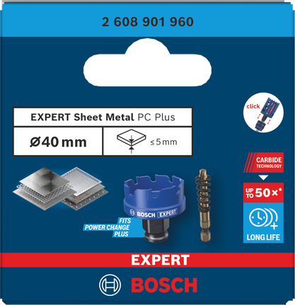 Bosch40 毫米專家金屬板孔鋸。.